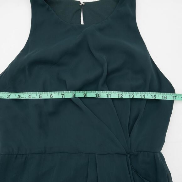 After Six Evergreen Elegant Chiffon Bridesmaid Dress 6818 T-514 Size 14R - Picture 10 of 16